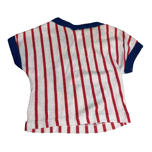 Vintage Baby Boy Baseball T-shirt Cotton Blend 12 Months Sluggers Cuties by Judy - Picture 2 of 5